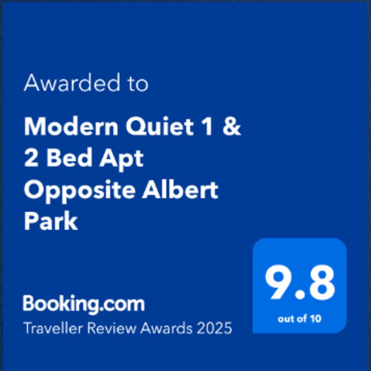 Modern Quiet 1 & 2 Bed Apt Opposite Albert Park Мелбърн Екстериор снимка