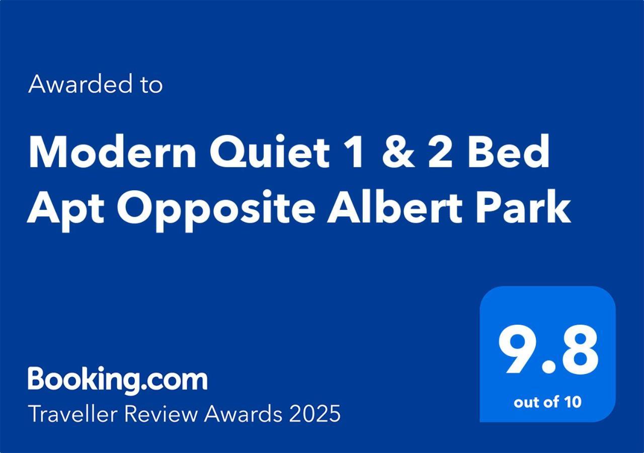 Modern Quiet 1 & 2 Bed Apt Opposite Albert Park Мелбърн Екстериор снимка
